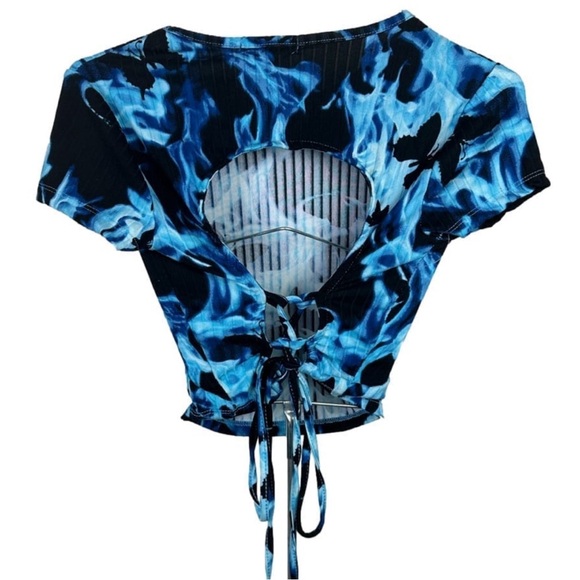 Blue  Crop Top - Picture 4 of 4